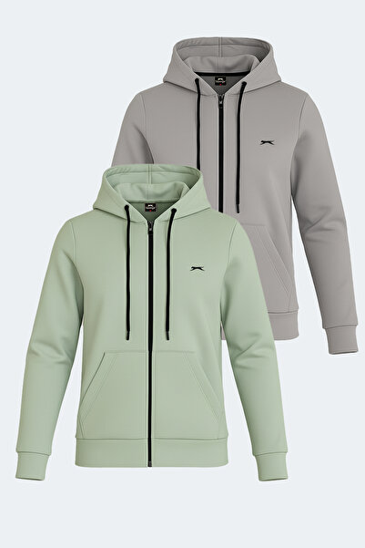 Slazenger KATYA 2 li set Kadın Gri - Yeşil Sweatshirt
