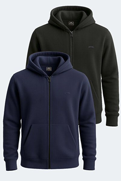 Slazenger SAMSON 2 li set Erkek Siyah - Lacivert Sweatshirt