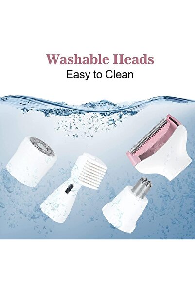 SUCITY Eyebrow Trimmer, 4 in 1 Multifunctional Hair Trimmer, Electric Shaver for Women, USB Recharge