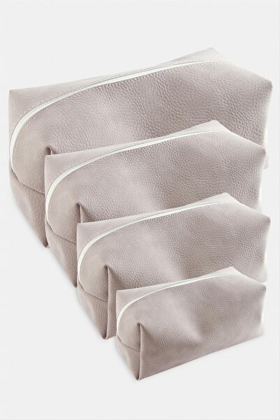 Ronanna حقيبة مكياج محمولة باليد من AhEs Shopping - 4 قطع - KZM -