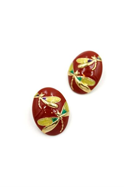 Royaleks Dragonfly Earrings - Red