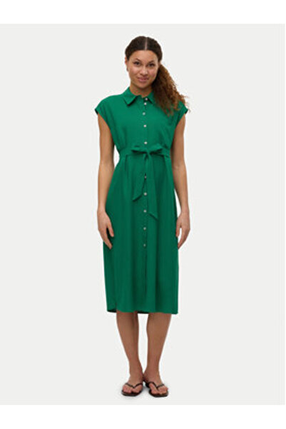 Vero Moda Γυναικείο Φόρεμα-Πουκάμισο 10282532 Πράσινο