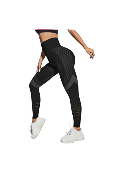 Fstyle ليقنز رياضي بخصر عريض برسم مجوف ليقنز بخصر عريض تصميم رفع الارداف ملاب...