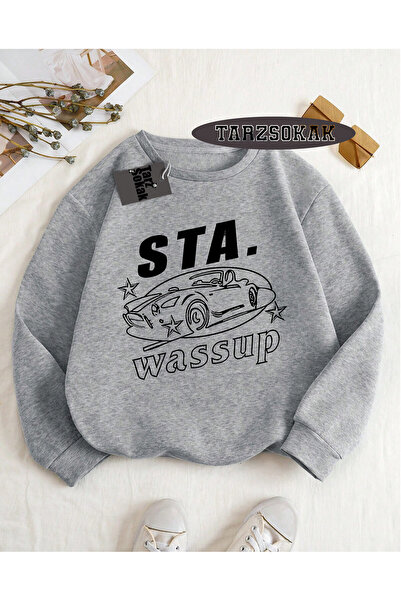 Tarzsokak Hanorac cu guler rotund gri STA. WASSUP Design Special