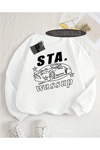 Tarzsokak Hanorac cu guler rotund alb STA. WASSUP Design Special