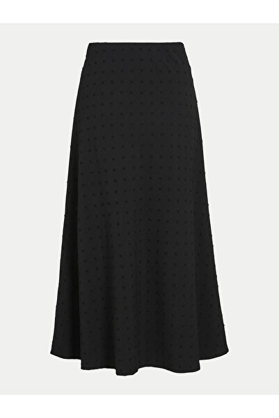 VILA Γυναικεία Φούστα σε Γραμμή Α 14102584 Μαύρη