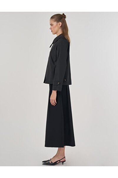 Kayra Κοντό μπουφάν Şömizye με γιακά μαύρο