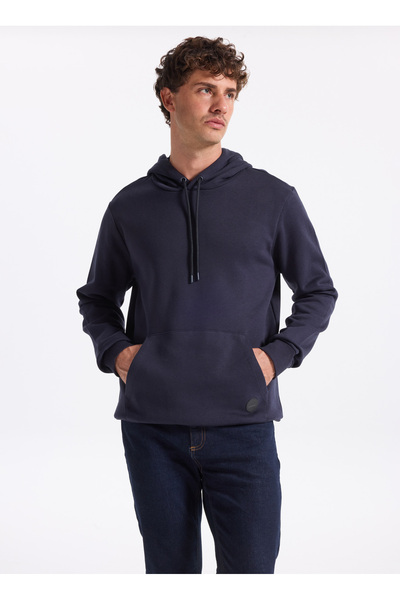 People By Fabrika Bisiklet Yaka Düz Lacivert Erkek Sweatshırt PBF5WM-SWT 5056