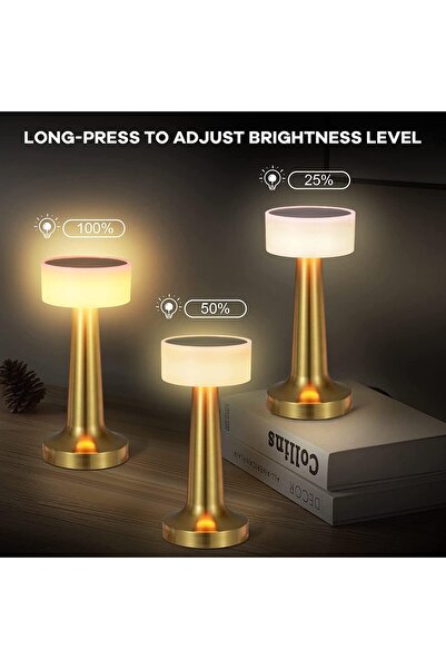 Generic Premium Cordless LED Table Lamp Rechargeable Portable Night Light for Restaurant & Desk