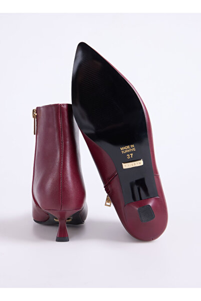 Fabrika Bordo Kadın Topuklu Bot KITTEN-CHARLEY