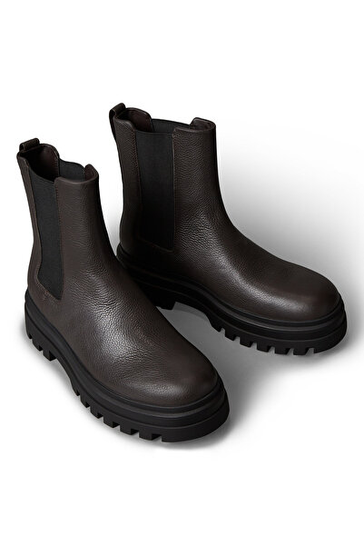 Calvin Klein Koyu Kahve Erkek Bot LUGGED CHELSEA BOOT HIGH LTH