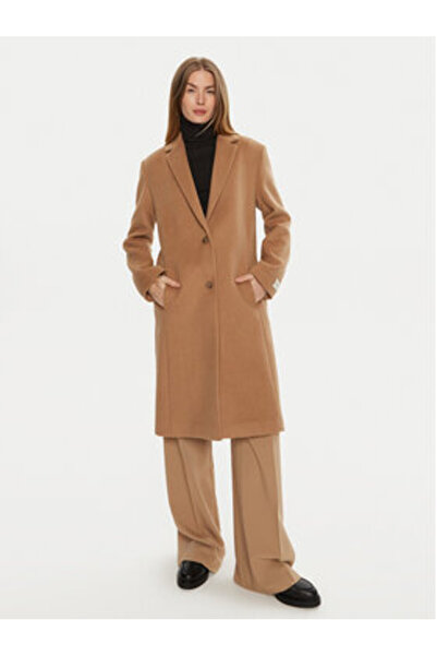 Calvin Klein Γυναικείο Μάλλινο Παλτό K20K207701 Μπεζ