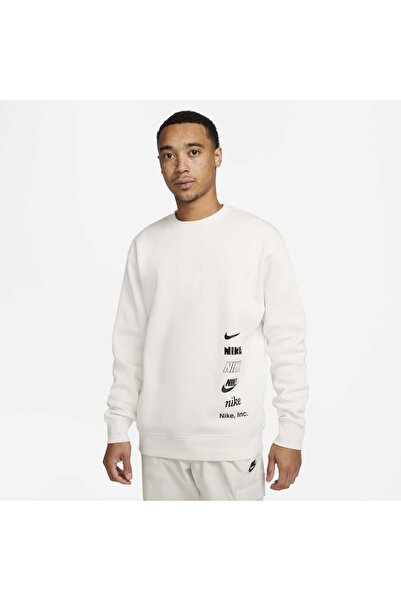Nike CLUB FLEECE ERKEK BEYAZ SWEATSHİRT