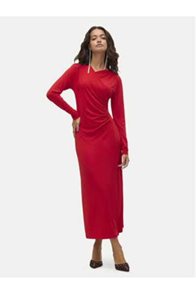 Vero Moda Γυναικείο Φόρεμα Κοκτέιλ 10317033 Κόκκινο