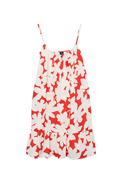 Vero Moda Γυναικείο Καλοκαιρινό Φόρεμα 10323634 Κόκκινο