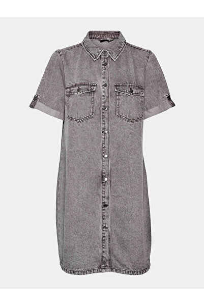 Vero Moda Γυναικείο Φόρεμα Τζιν 10309665 Γκρι