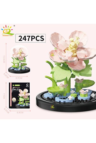 Choice4 NO.34 HUIQIBAO MOC Eternal Bouquet Display Box Micro Building Blocks Flower Model DIY Home Desk Plan