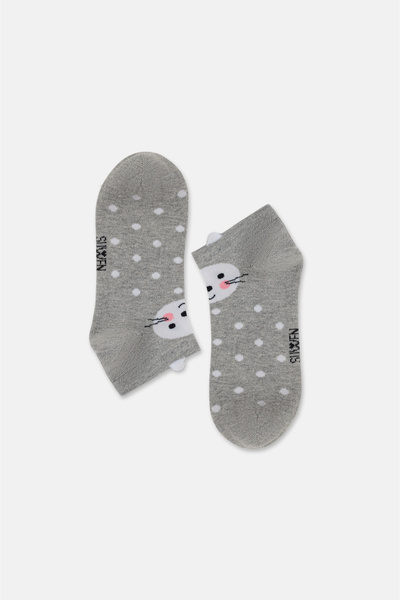 SUWEN Bear Dots Patik Çorap