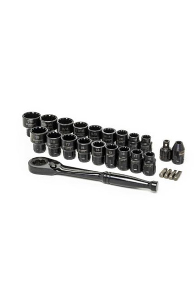 Crescent 25-Piece Pass-Thru X6 Standard Spline Mechanics Tool Set 3/8inch