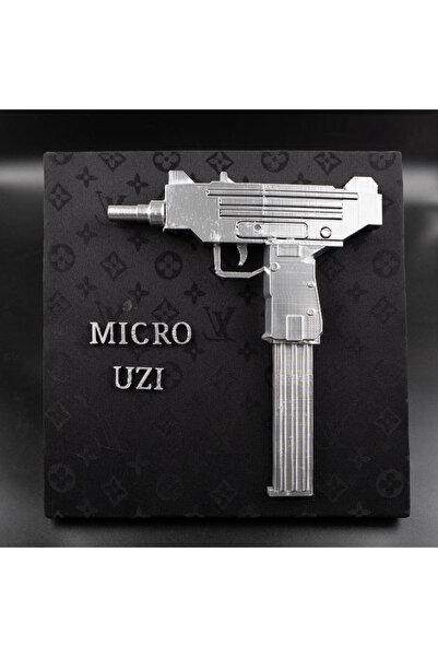 OKO DESİGN 3D Dekoratif Tablo – Micro Uzi Gümüş Model