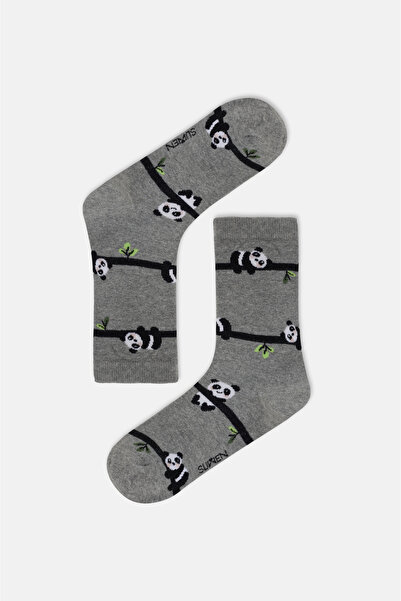 SUWEN Happy Panda Soket Çorap