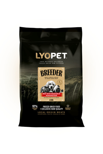 Lyopet Hrana Liofilizata pentru caini Breeder – Vita 4kg