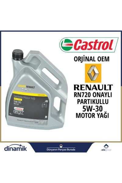 MAİS Renault CAST... Motor Yagı Partıkullu 5w-30 4 Lt - Renault Rn720 Onaylı ...
