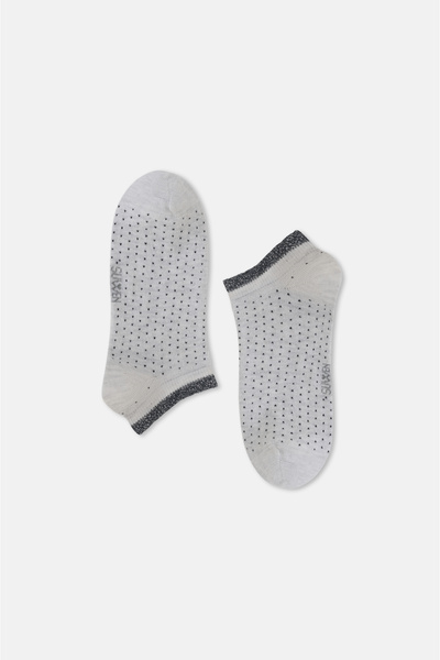 SUWEN Dots Lurex Patik Çorap