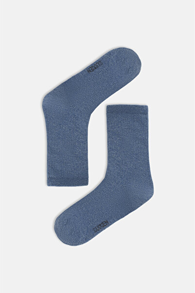 SUWEN Ribbed Soket Çorap