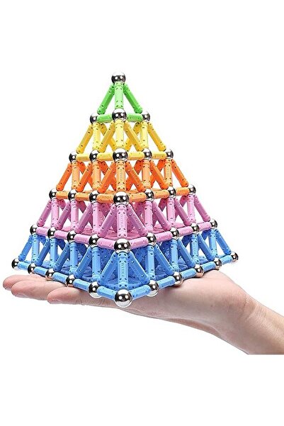 PROCART 3D magnetic construction set, 230 pieces, creative educational game, age 6+,