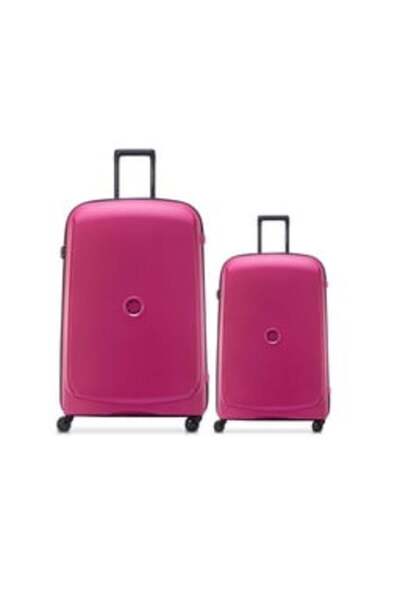 Delsey Belmont Plus Non-Expandable 4 Wheel Hard Trolley Set, 2 pcs, Raspberry