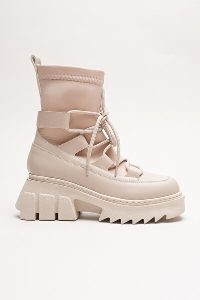 Lizzu Γυναικείες ελαστικές μπότες με κορδόνια με σόλα Karel