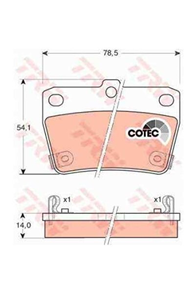 TRW Toyota Arka Fren Balatası Disk Rav4 00>05 Tiggo 08>12 - Gdb3279