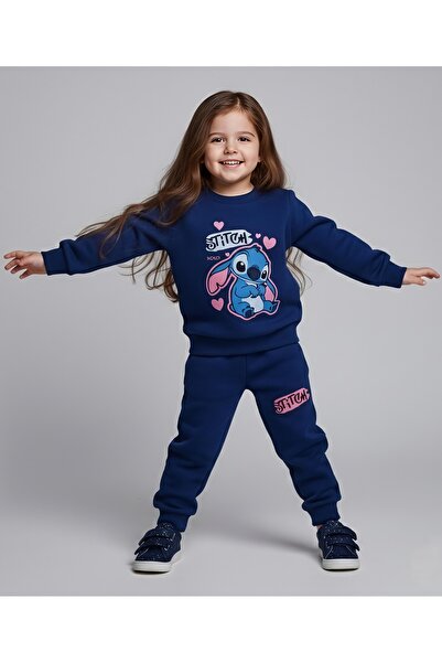 Beray Bebe طقم بناتي من ثلاث خيوط مزخرفة مكون من قطعتين |   سترة وبنطلون رياض...