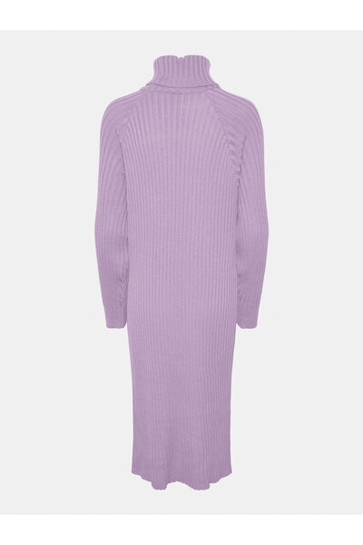 YAS Γυναικείο Πλεκτό Φόρεμα 26028660 Μωβ