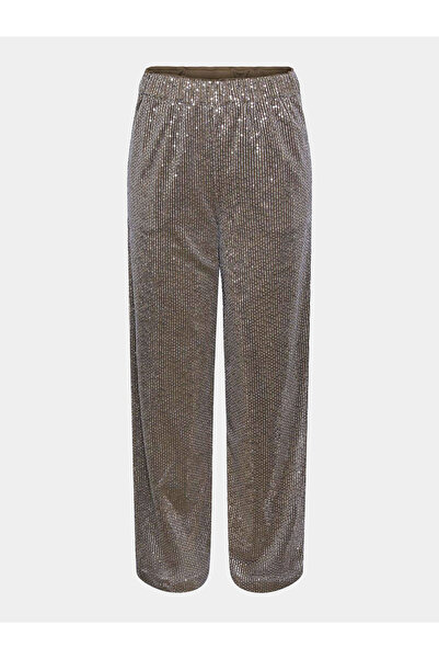 YAS Γυναικείο παντελόνι από ύφασμα 26032755 Ασημί