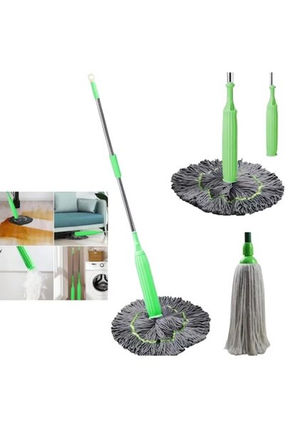 Deliny Mop cu funcție de auto-storsare, microfibre ultra-absorbante, mâner lung de 130 cm