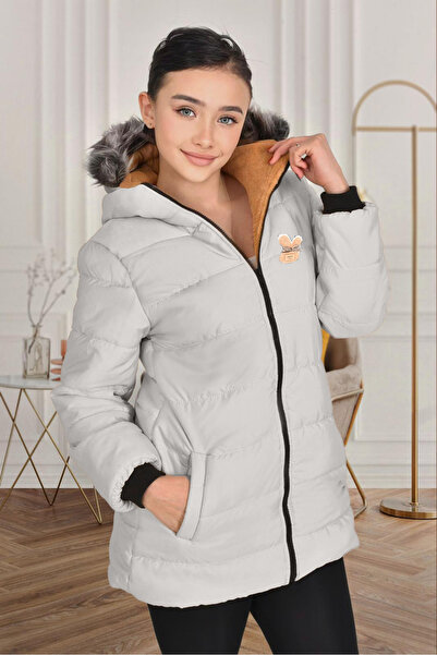 Asortik Kids Girl's Fur-Lined Winter Long Coat