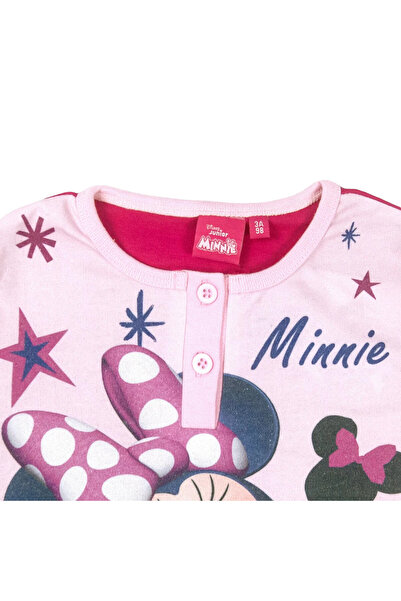 Minnie Mouse Children's long-sleeved pajamas, fuchsia, 100% cotton,