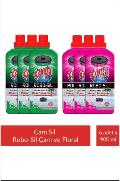 CAMSİL Robo-Sil Çam Yüzey Temizleyici x 3 Adet + Robo-Sil Floral Yüzey Temizleyici x 3 Adet