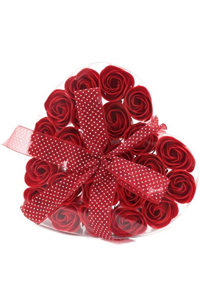 XTERRA SET 24 BOBOCI DE TRANDAFIRI ROȘII ÎN CUTIE CADOU | FLORI DIN SĂPUN