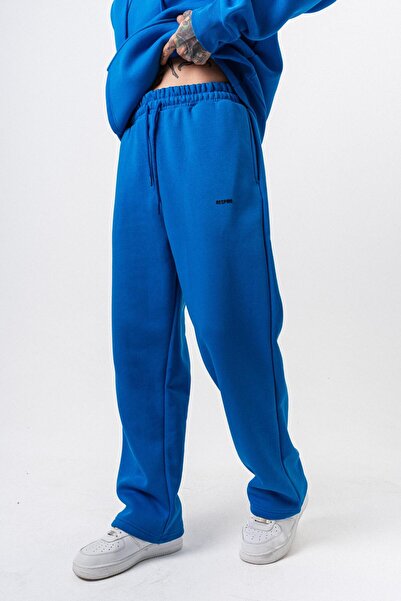 Respire Ανδρικό μπλε φούτερ με λεπτομέρεια κειμένου, βασικό και φαρδύ