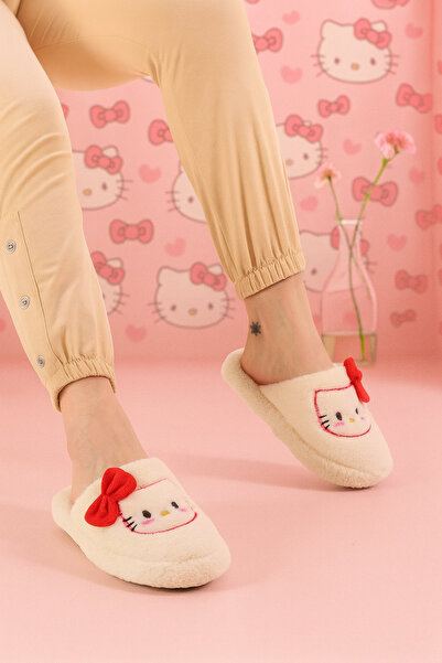 Gofeel Kurdele Hello Kitty Tatlı Yumuşak Panduf Terlik