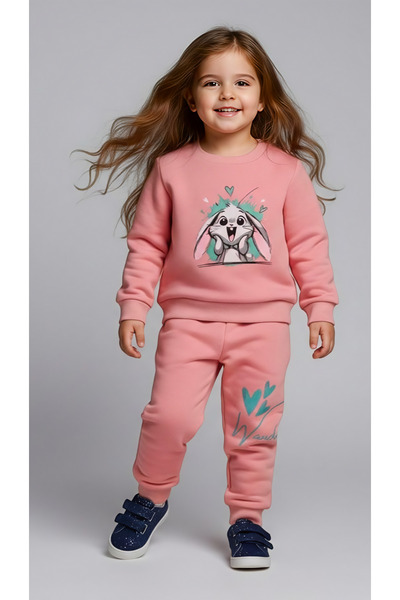 Beray Bebe Kız Çocuk Üç Iplik Şardonlu 2’li Takım | Sweatshirt & Eşofman Altı...