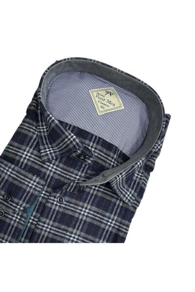 EREN STYLE Cămașă clasică, 100% bumbac, cu mânecă lungă, anti-transpirație, d...