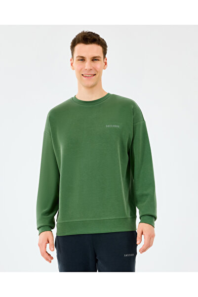 SKECHERS M Loose Crewneck Sweatshirt Erkek Haki Sweatshirt S2510041-4255