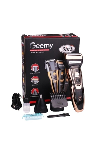 OEM Masina de tuns si aparat de ras 3 in 1, auriu/negru