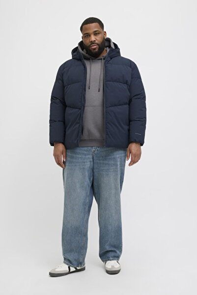Jack & Jones Plus Size Hooded Puffer Jacket - Global