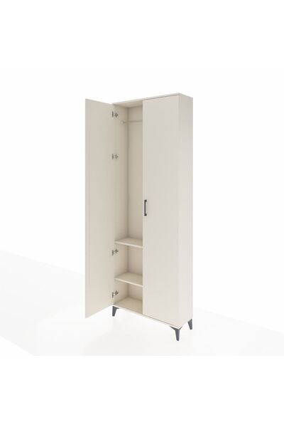 Dienni Arges Dolap 2 Raflı 2 Kapaklı Tek Askılı 88x30x243 Aytaşı-Aytaşı