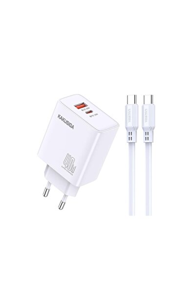 KAKU Incarcator Retea (KSC-937) + Cablu USB-C, 40W, 1xUSB-C, 1xUSB-A, PD, QC 3.0, White
